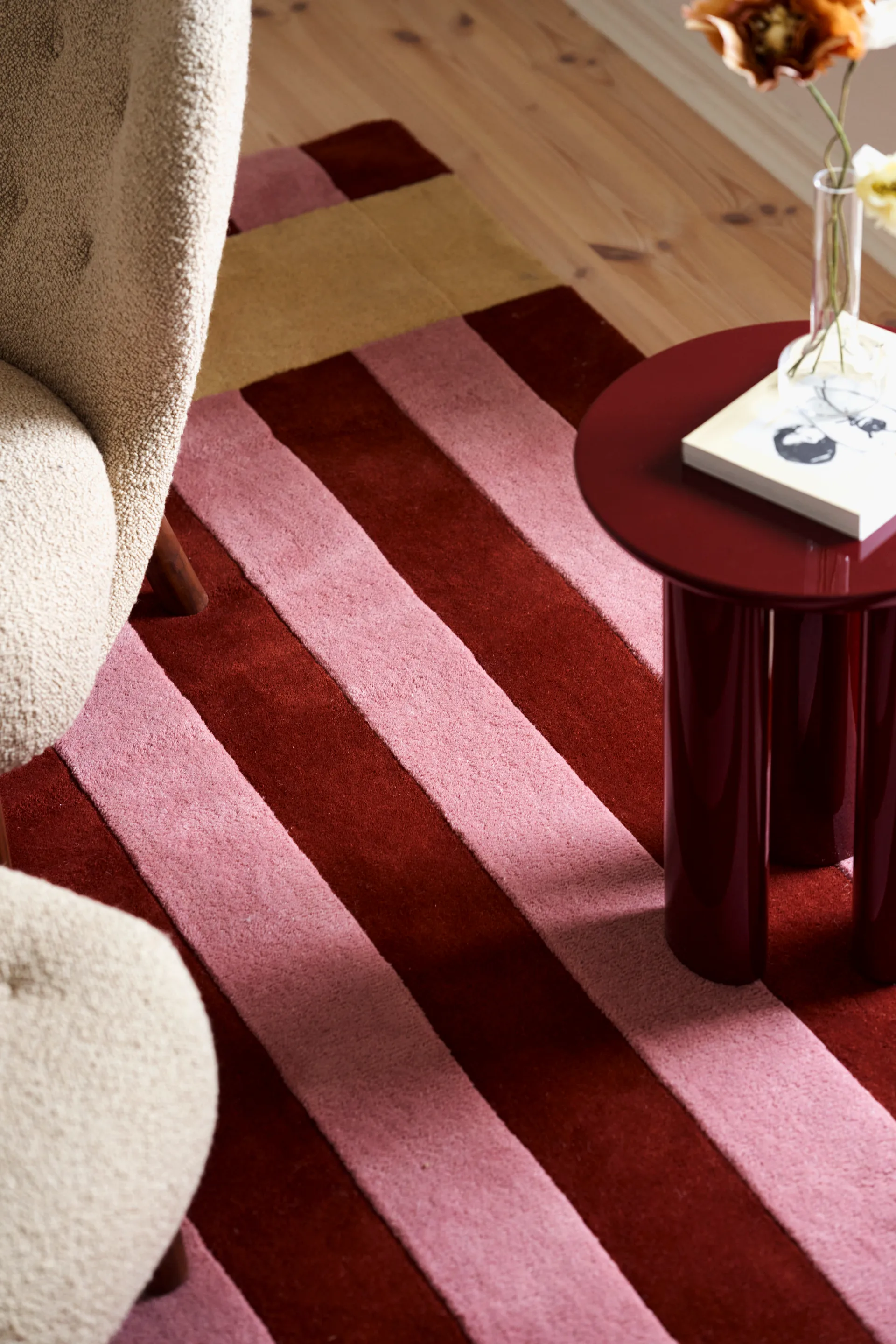 Aisles wool carpet, Red, 170x240 cm Scandi Living