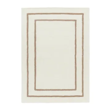 Borders wool carpet - White-beige 170x240 cm - Scandi Living