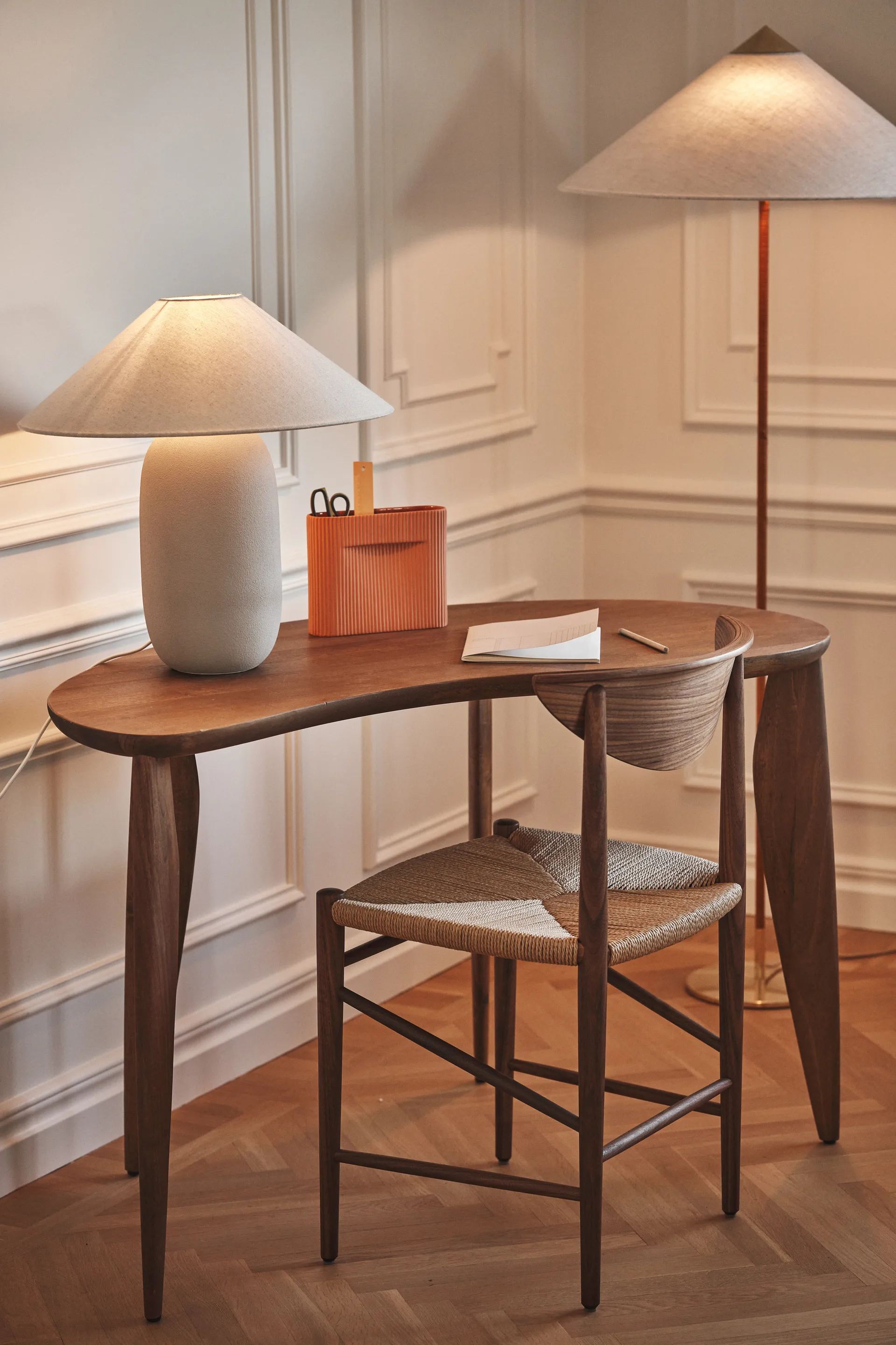 Boulder table lamp 48 cm beige-nature,  Scandi Living