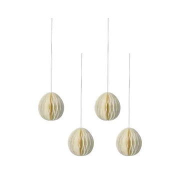 Brooding paper egg 7 cm 6-pack - White - Scandi Living