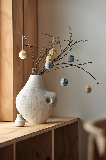 Brooding paper egg 7 cm 6-pack - White - Scandi Living