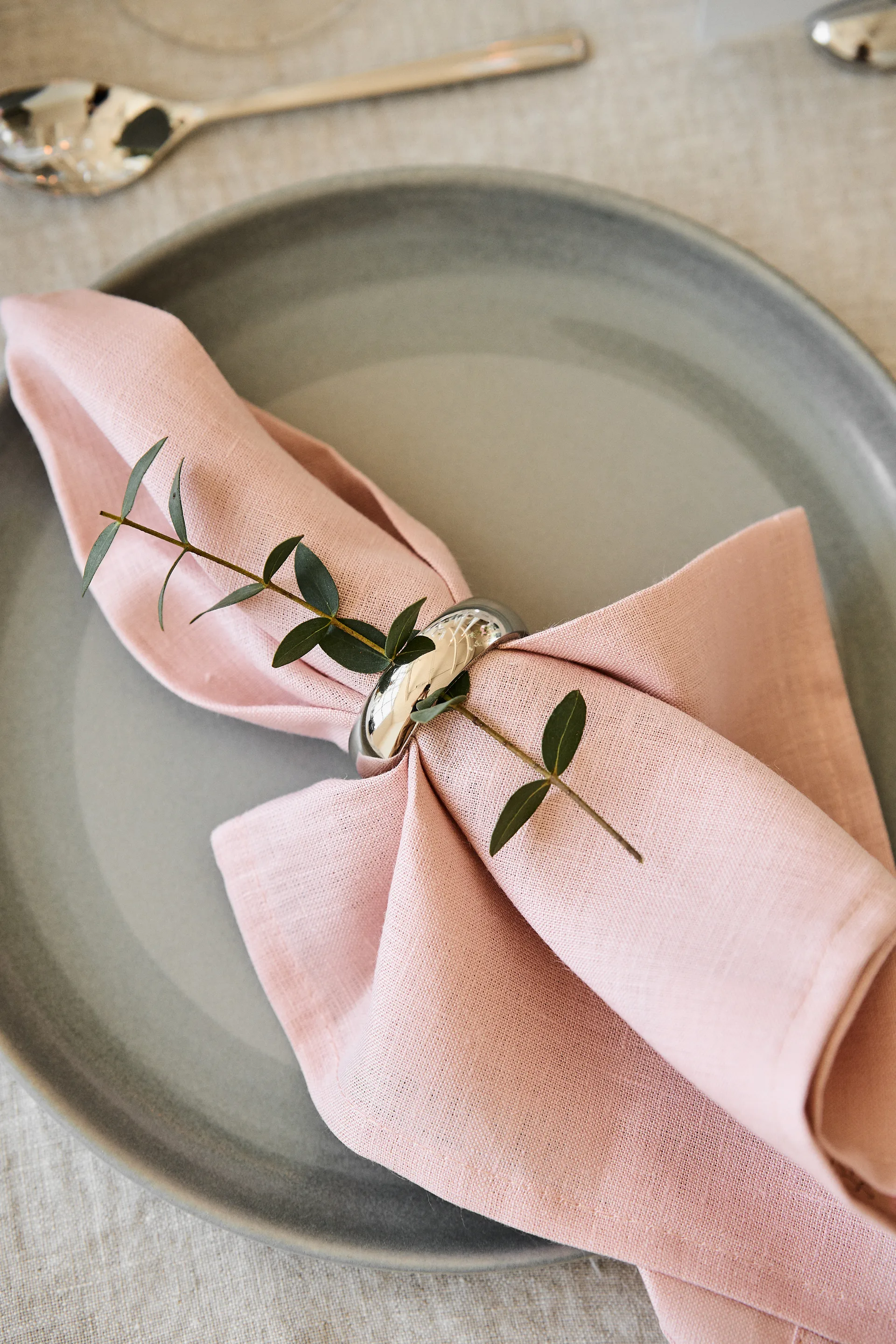 Clean serviettes 45 x 45 cm 4-pack, dusty rose Scandi Living