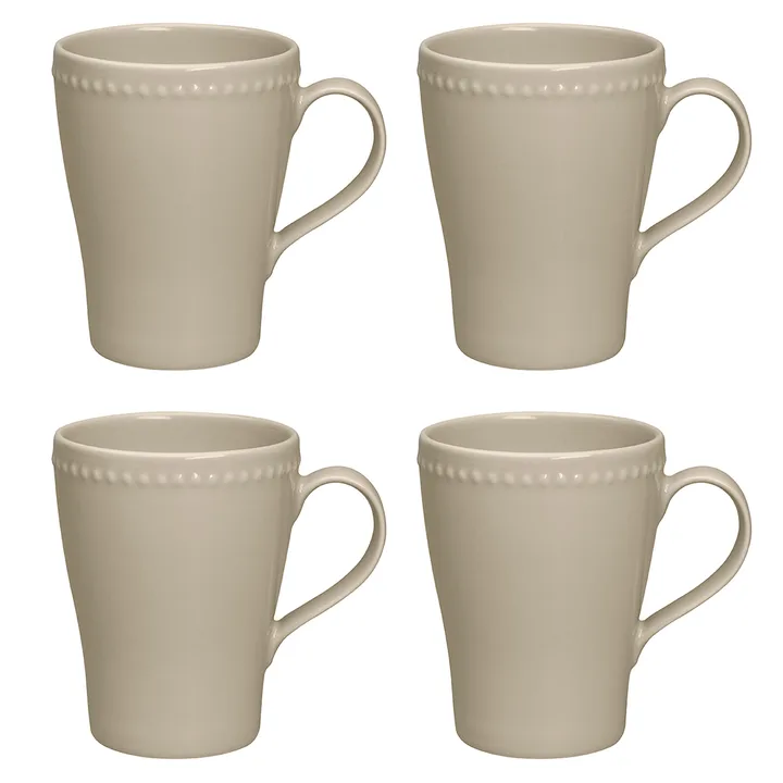 Dots mug 35 cl 4-pack - Beige - Scandi Living