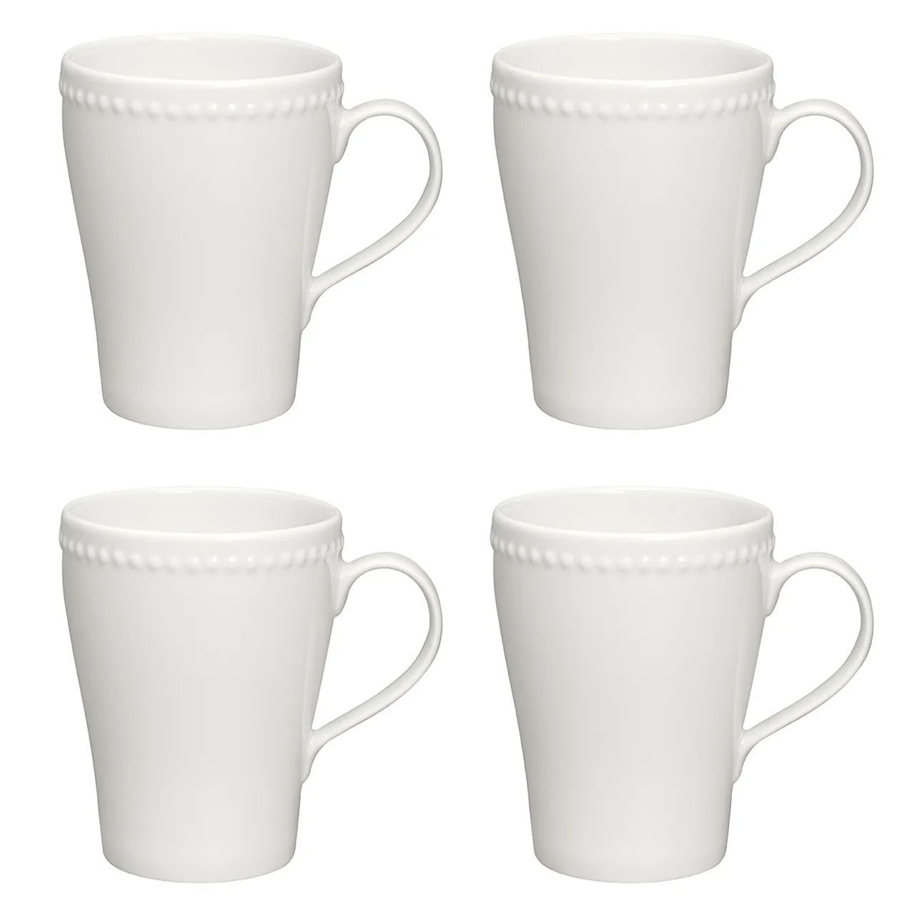 Dots mug 35 cl 4-pack, Creamy white Scandi Living