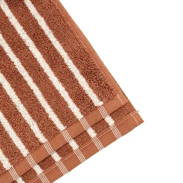 Drift bath towel 100x150 cm - Brown-white - Scandi Living