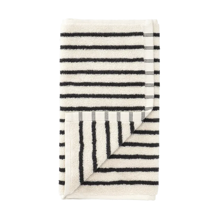 Drift towel 30x50 cm - White-black - Scandi Living