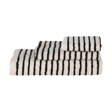 Drift towel 30x50 cm - White-black - Scandi Living
