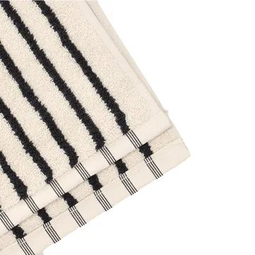 Drift towel 30x50 cm - White-black - Scandi Living