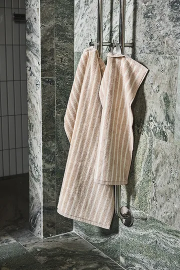Drift towel set 4 pieces - Beige-white - Scandi Living