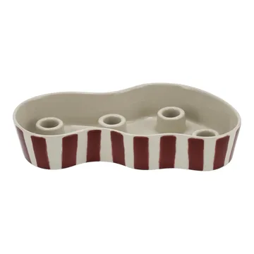 Ember advent candleholder - Red-white, 15×27.3 cm - Scandi Living
