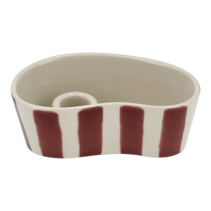 Ember candleholder - Red-white, 8x14 cm - Scandi Living