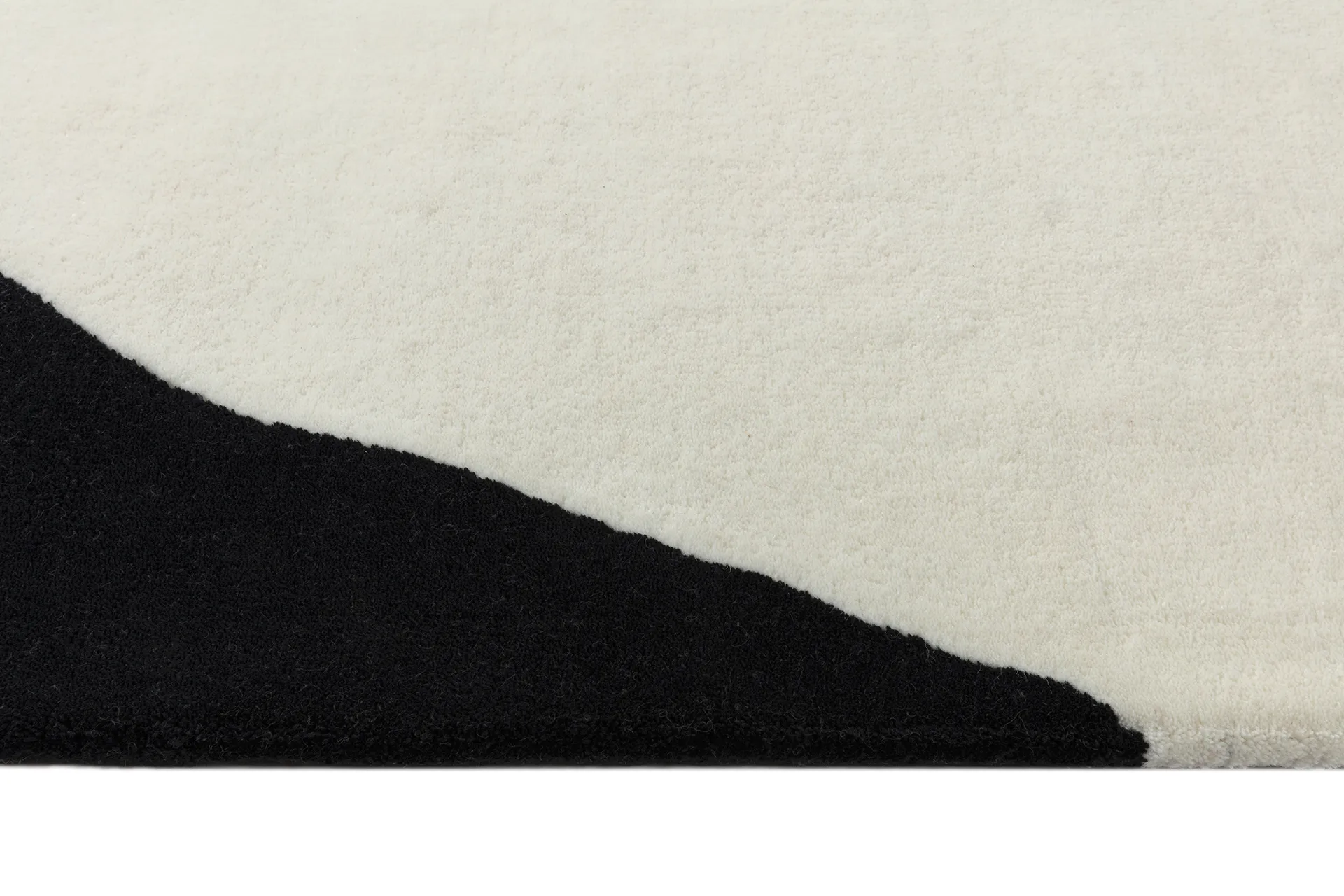 Flow wool carpet white-black, 170x240 cm Scandi Living