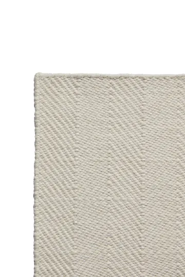 Furrow wool rug natural white - 200x300 cm - Scandi Living