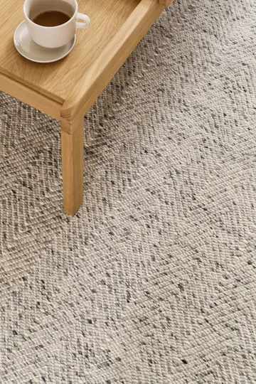 Furrow wool rug natural white/grey - 200x300 cm - Scandi Living