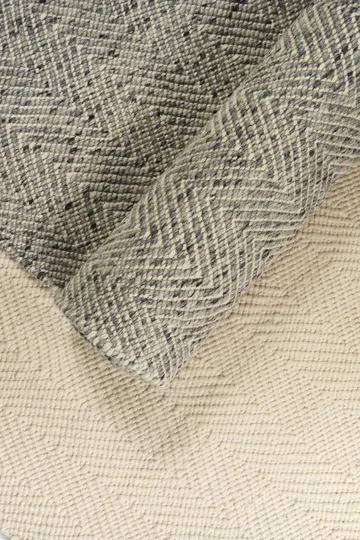 Furrow wool rug natural white/grey - 200x300 cm - Scandi Living