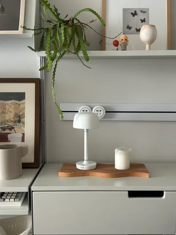 Halo portable table lamp 25,5 cm - White - Scandi Living