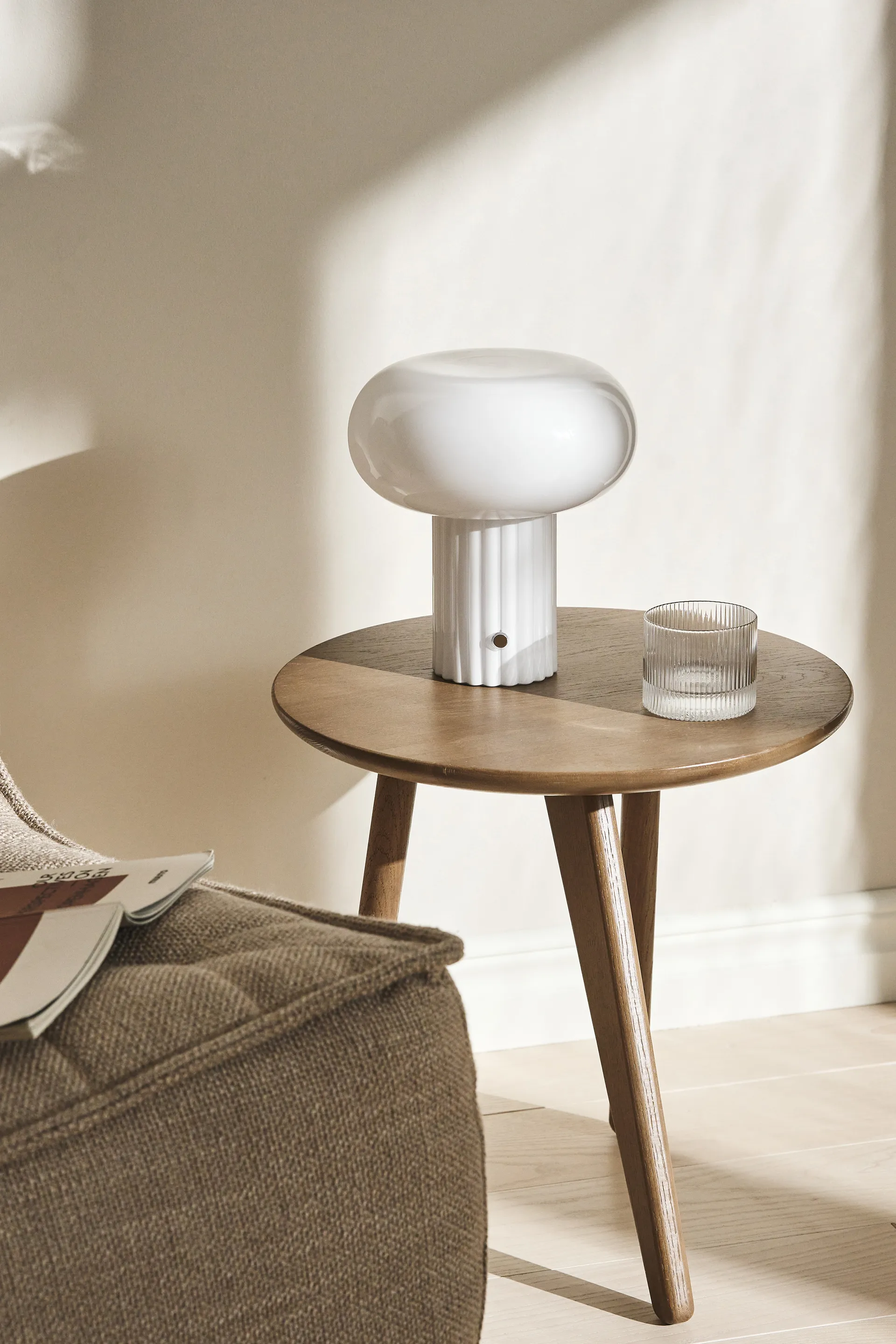 Haven portable table lamp 22 cm, White Scandi Living