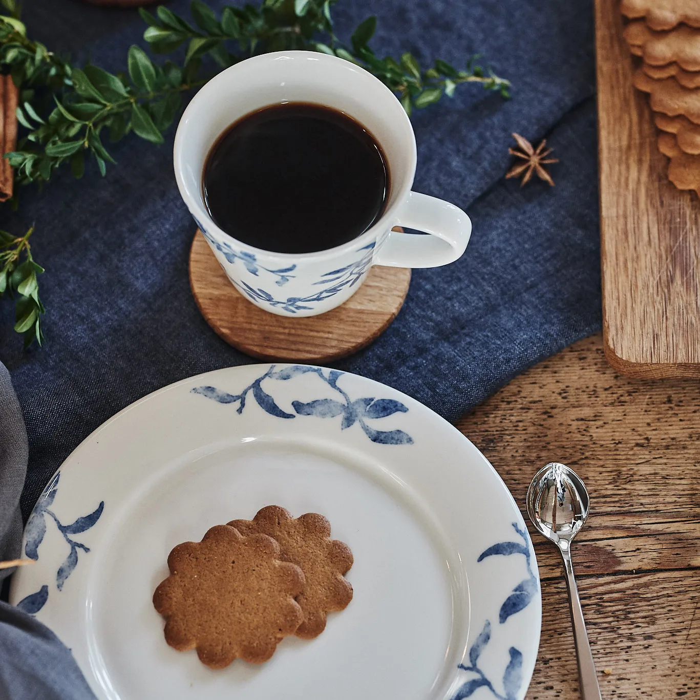 Havspil mug 30 cl 4-pack, blue-white Scandi Living