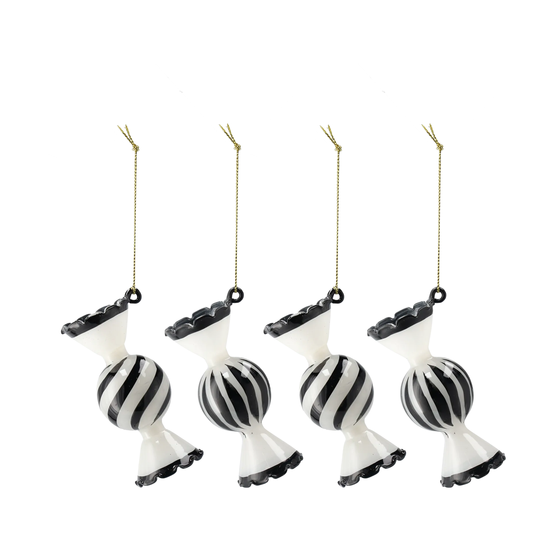 Jolly Christmas Bauble 4-pack, White Scandi Living