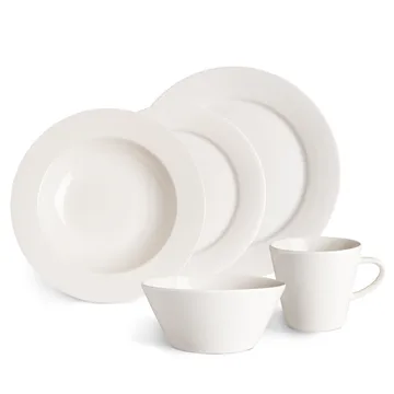 Kalk deep plate 23 cm - white - Scandi Living