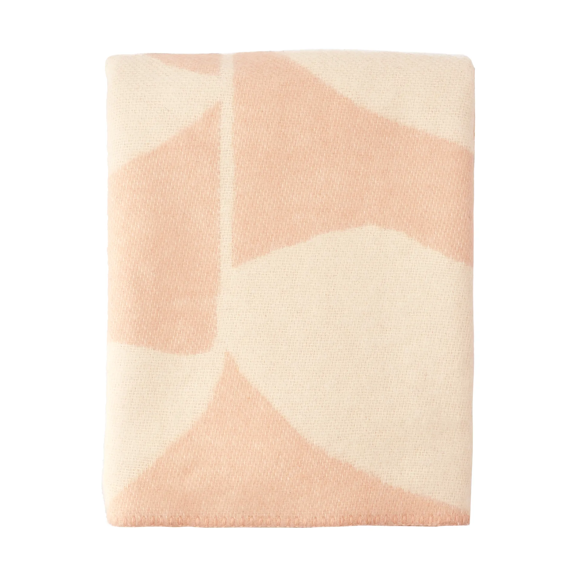 Leaf wool throw 130x180 cm, Peach Scandi Living