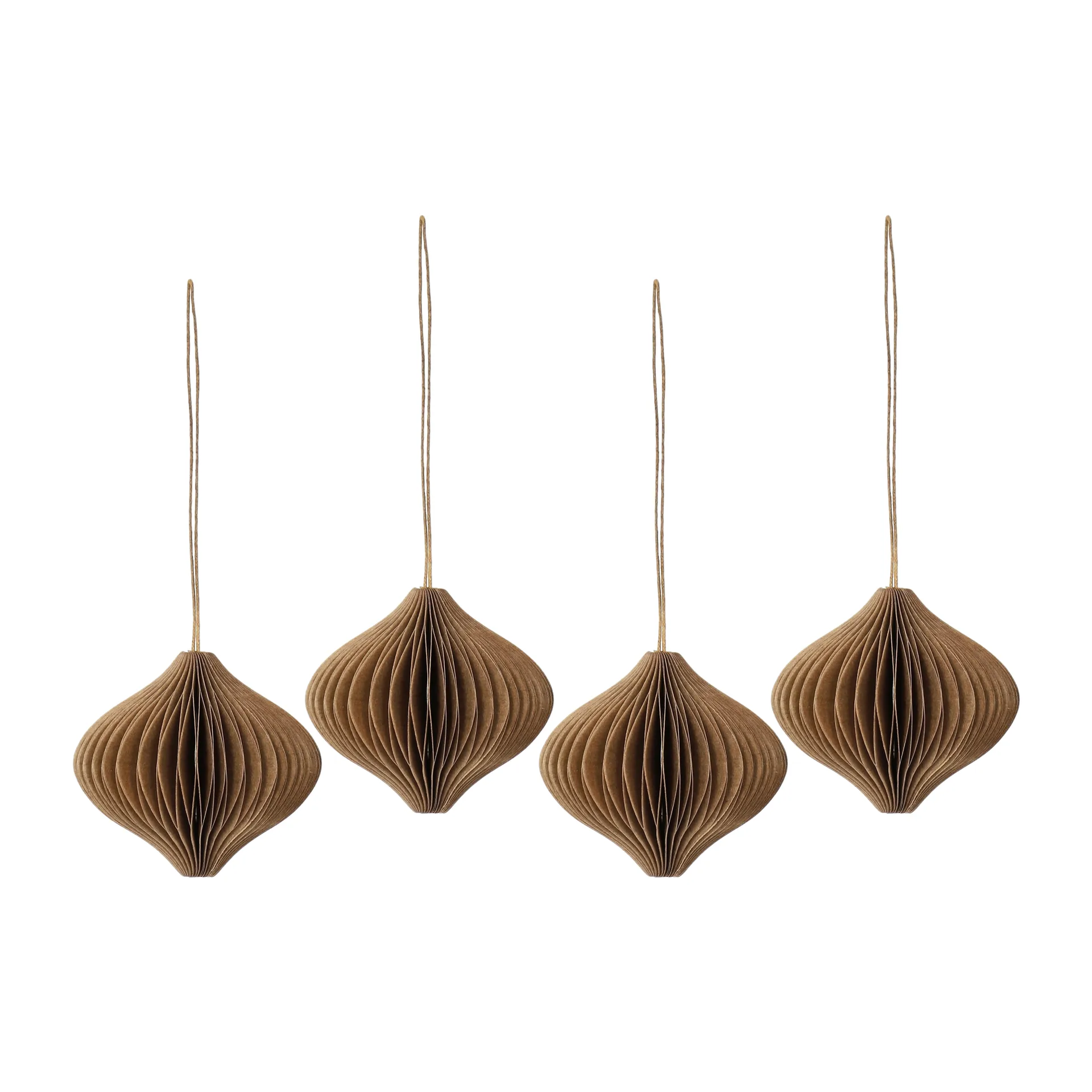 Onion baubles 4-pack, Natural Scandi Living