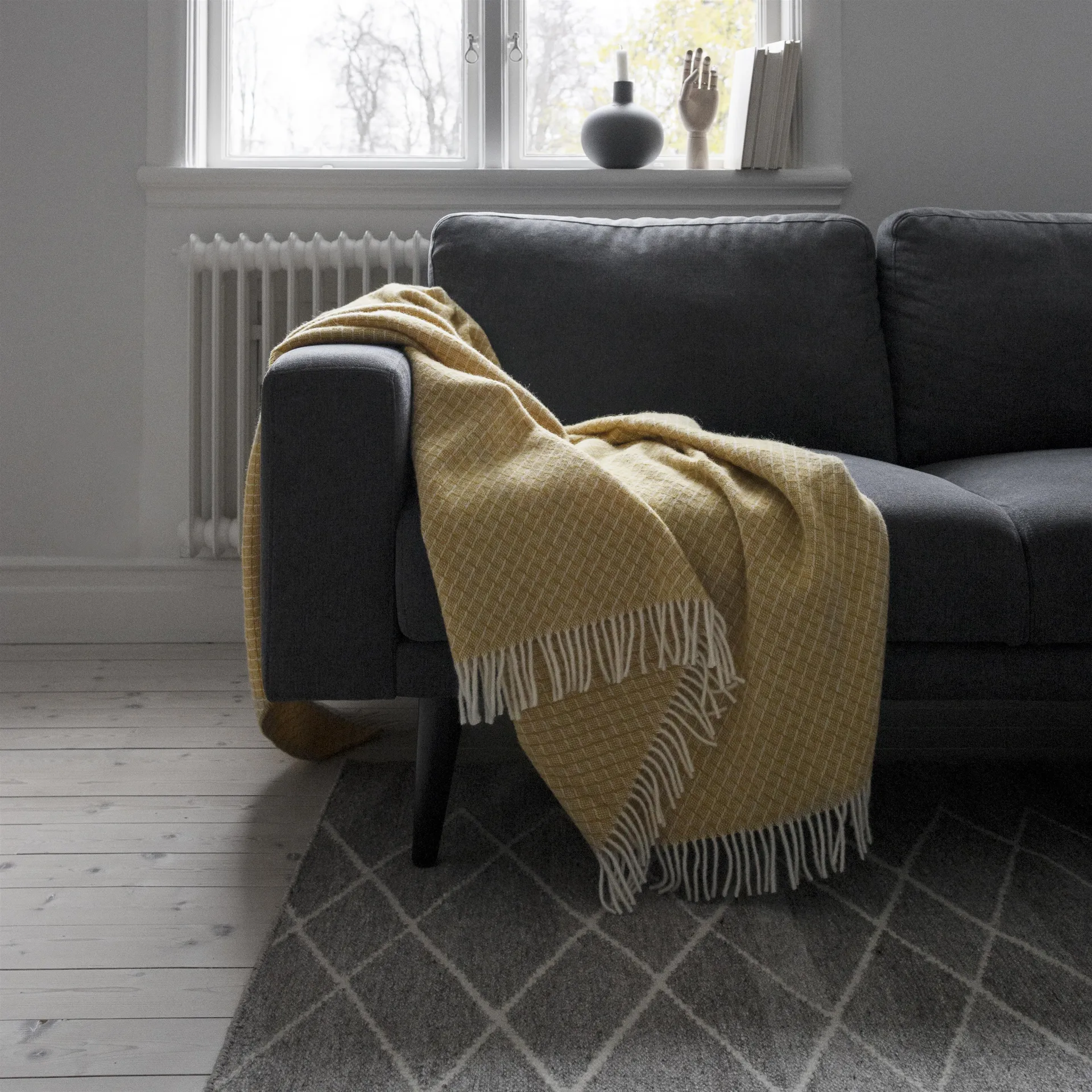 Peak wool rug cream, 80x240 cm Scandi Living