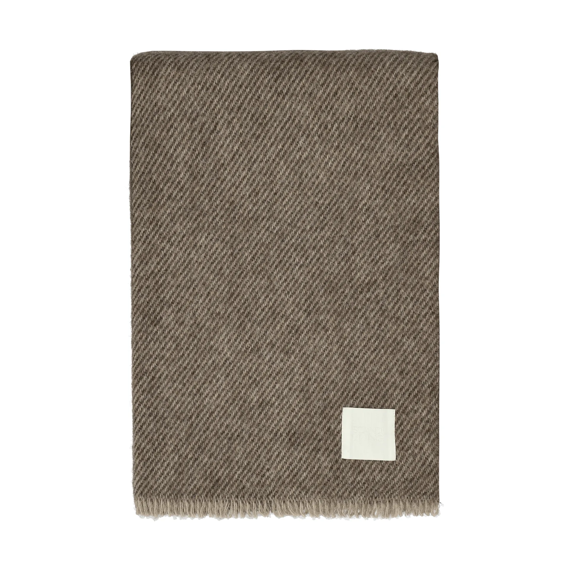 Row wool throw, Brown, 120x185 cm Scandi Living
