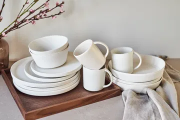 Sandsbro dinner plate offwhite, Ø26 cm, 4-pack - Scandi Living