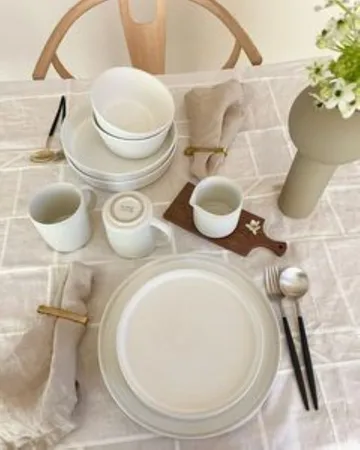 Sandsbro dinner plate offwhite, Ø26 cm, 6-pack - Scandi Living