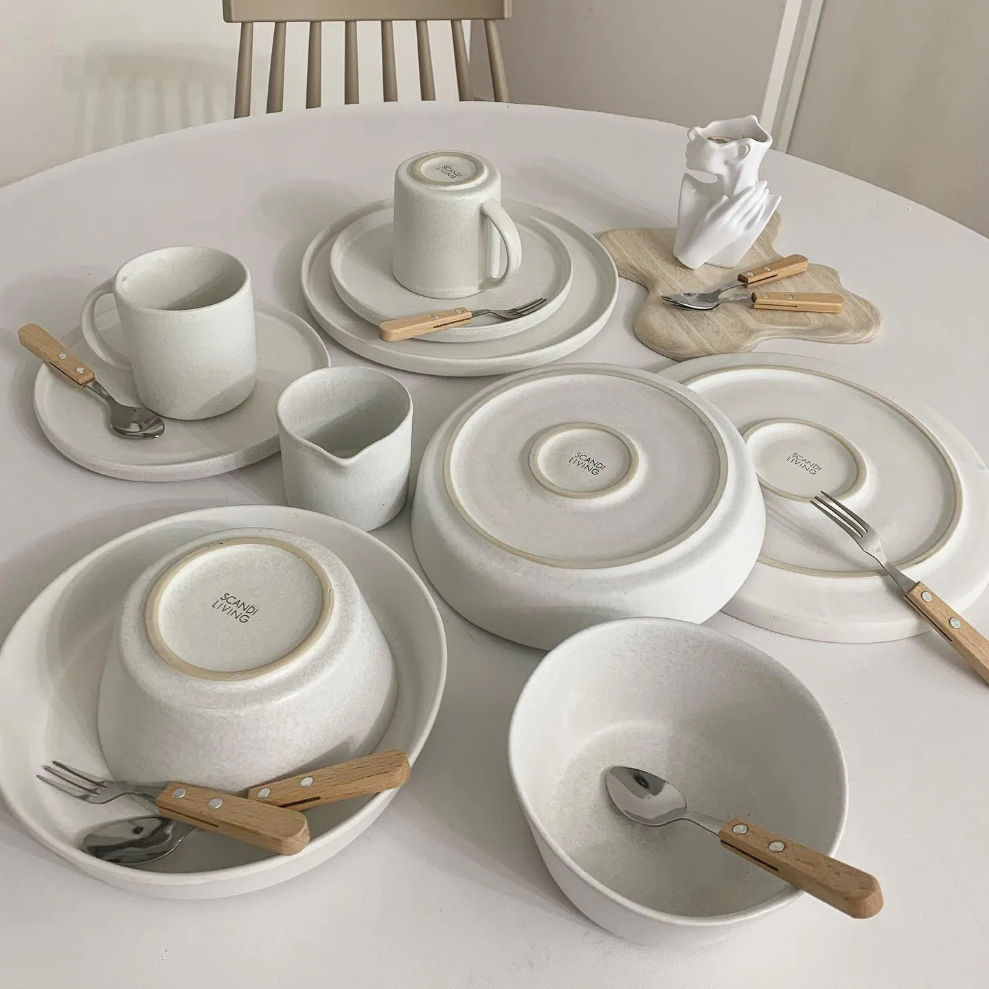 Sandsbro small plate offwhite, Ø20 cm, 8-pack,  Scandi Living