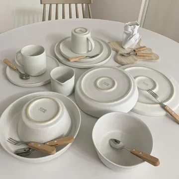 Sandsbro small plate offwhite, Ø20 cm, 8-pack - Scandi Living