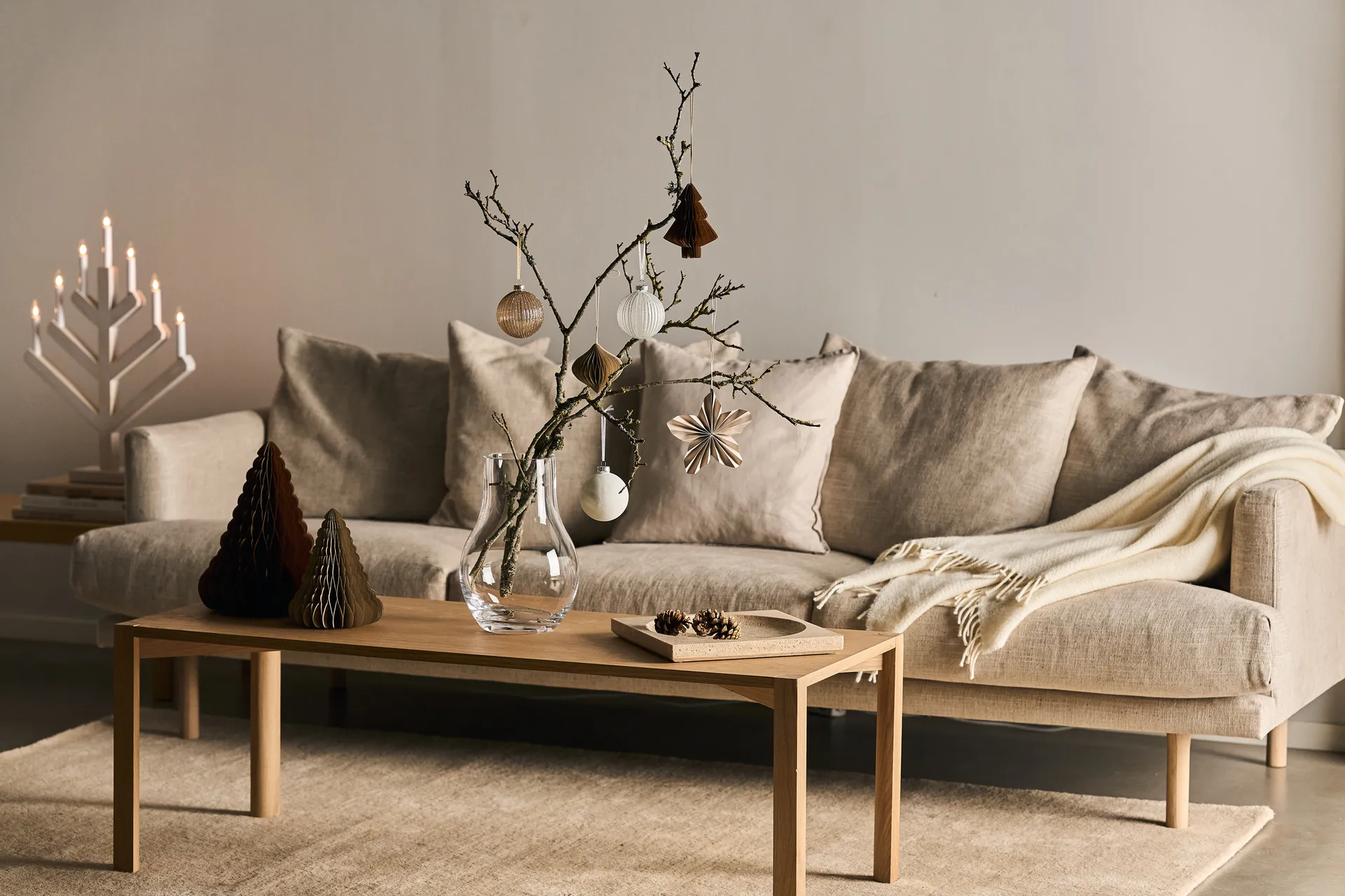 Snowing baubles 6-pack, White Scandi Living