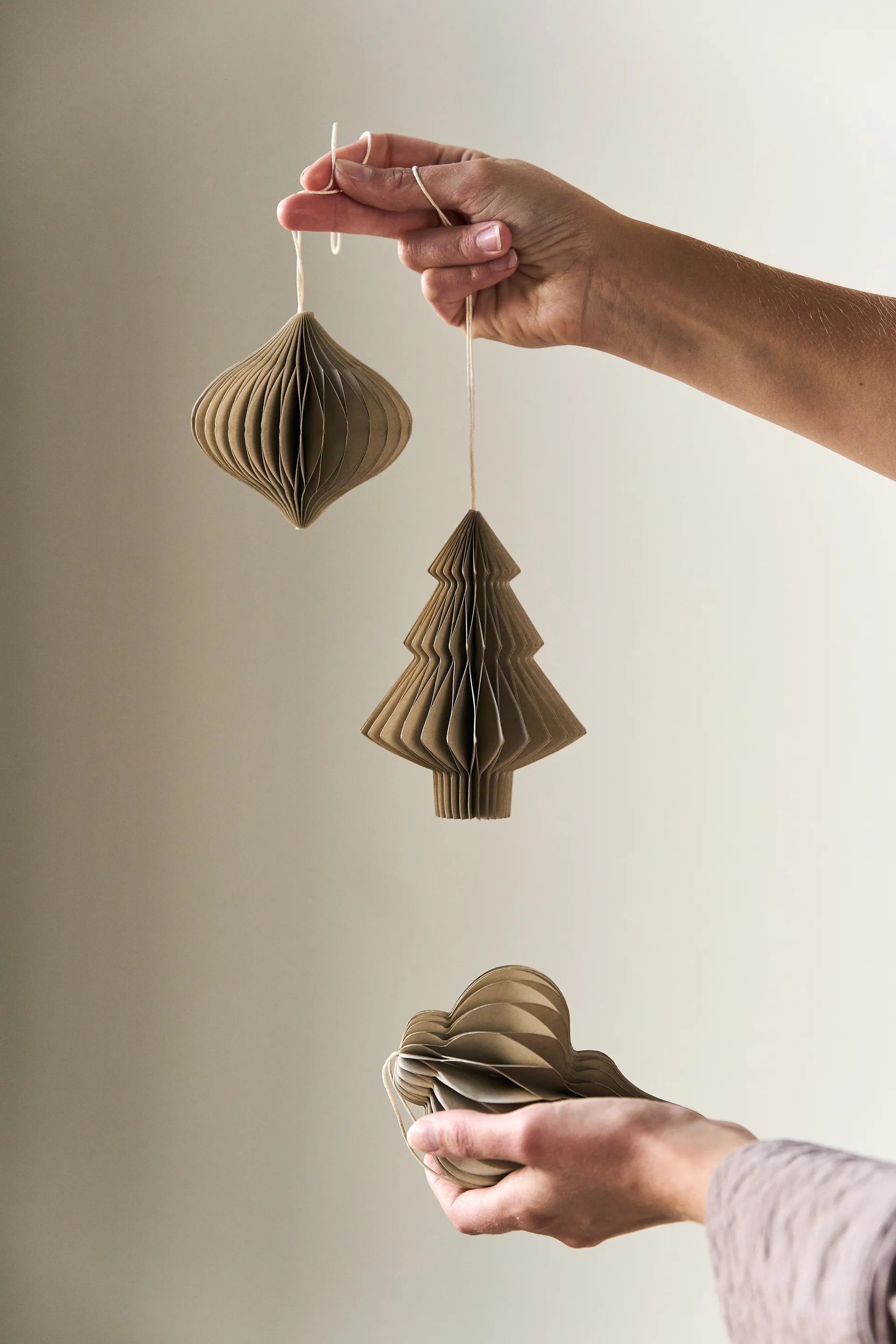 Spira baubles 4-pack, Beige Scandi Living