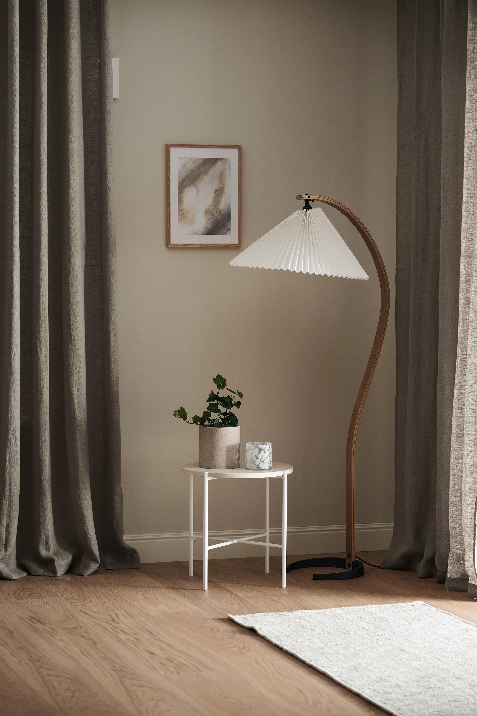 Tranquility curtain with multiband 139x250 cm, Sand Scandi Living