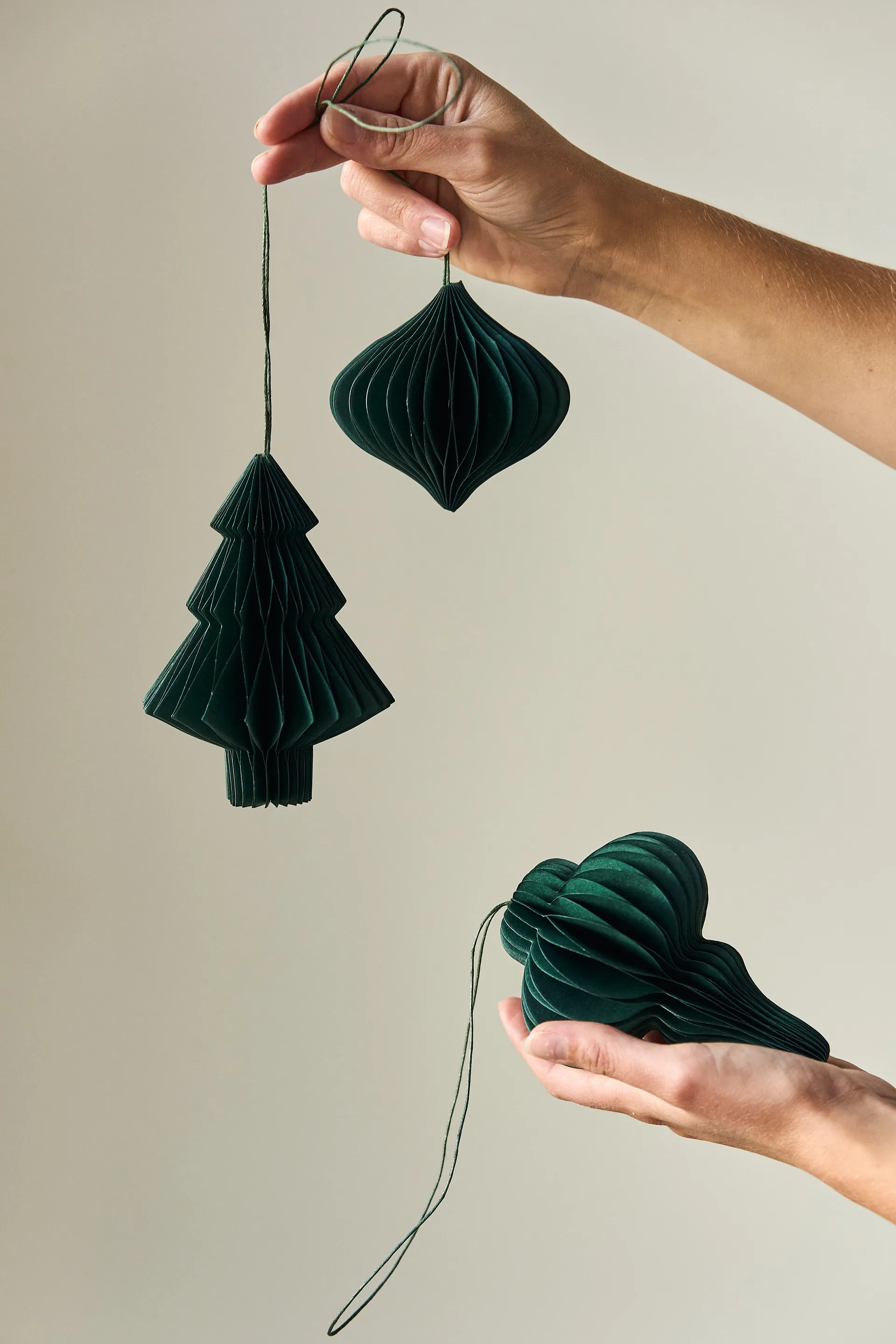 Tree baubles 4-pack, Forest Green Scandi Living