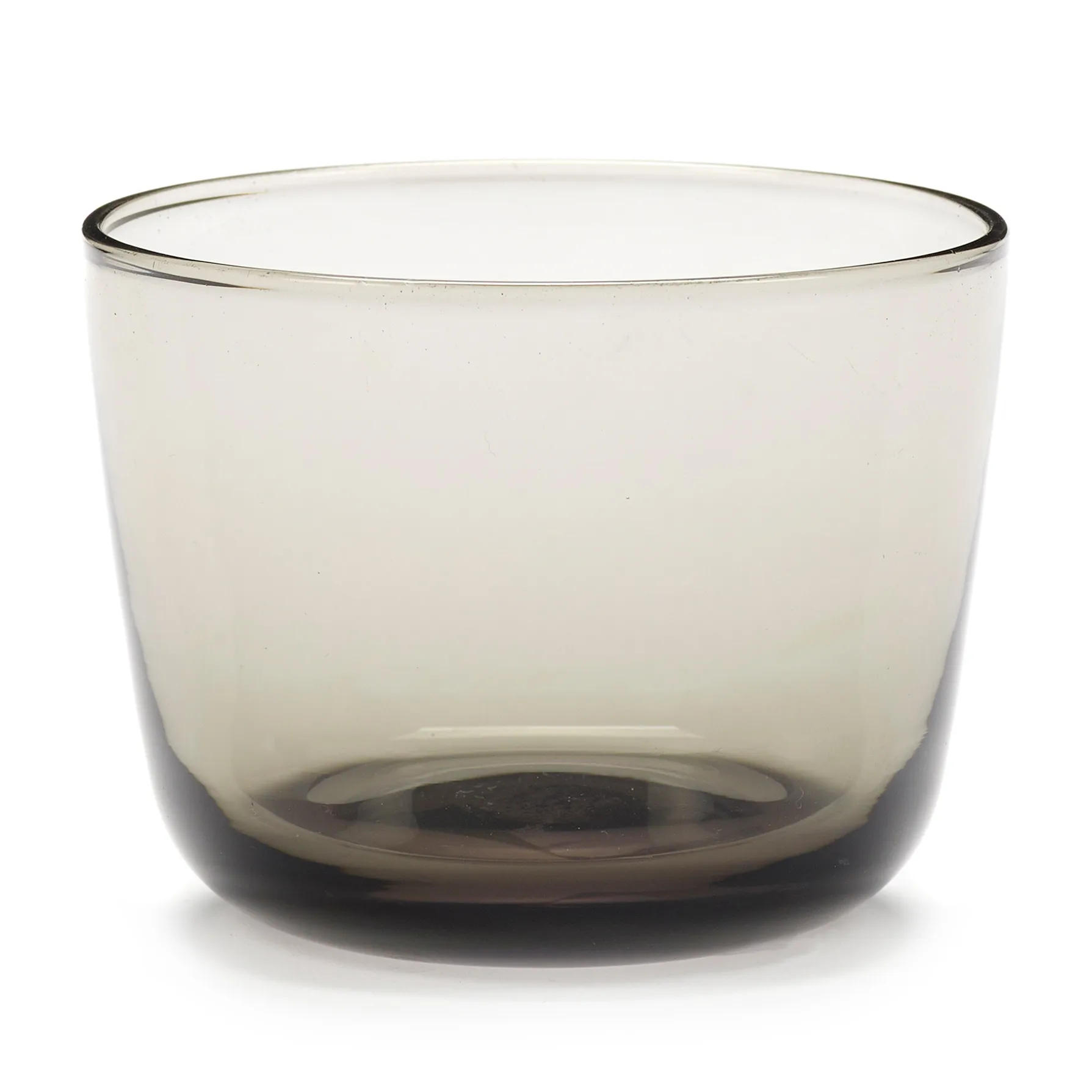 Cena low glass 8.5 cm, Smoky grey Serax