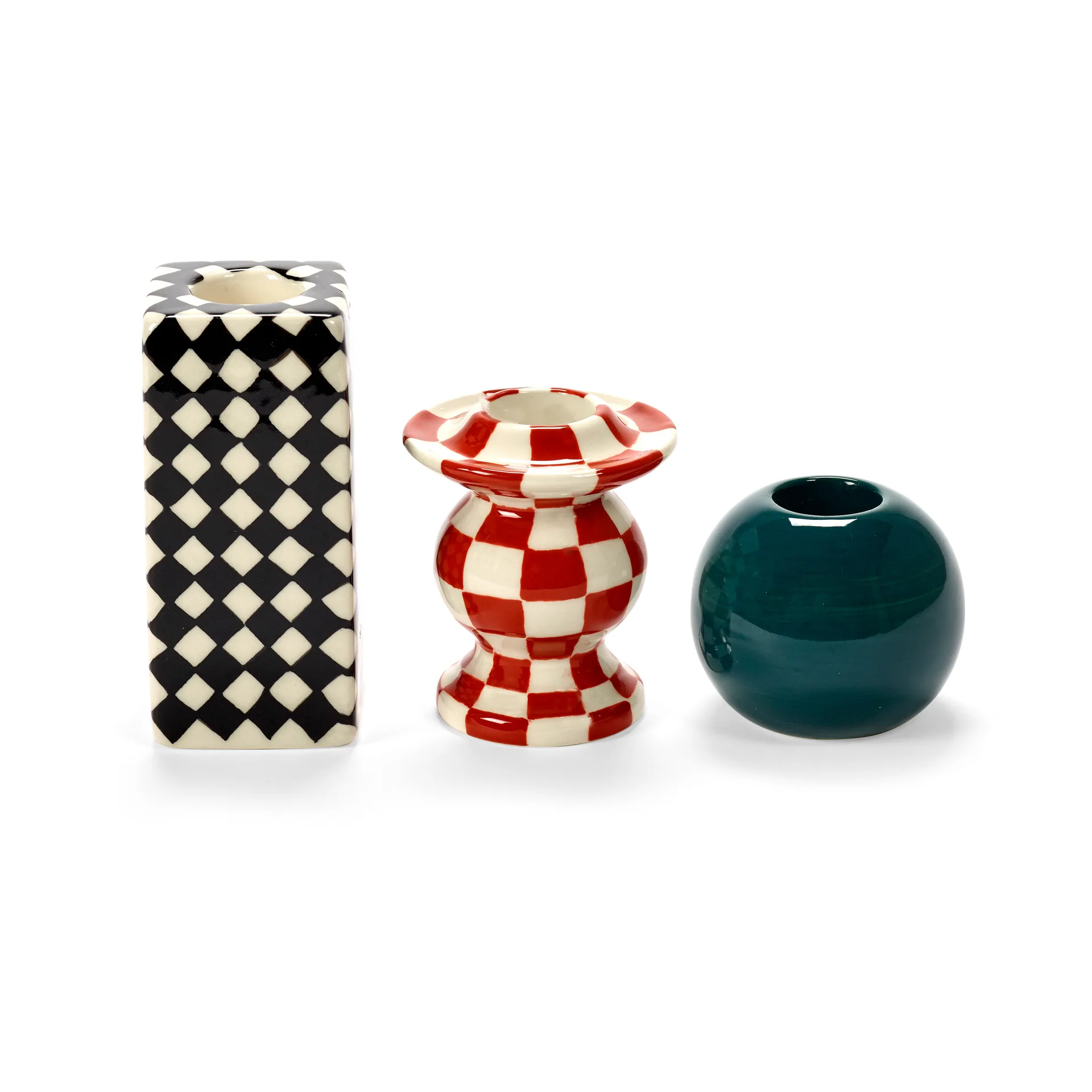 Les Objets Mouleversants N°1 candlestick, Black-white Serax