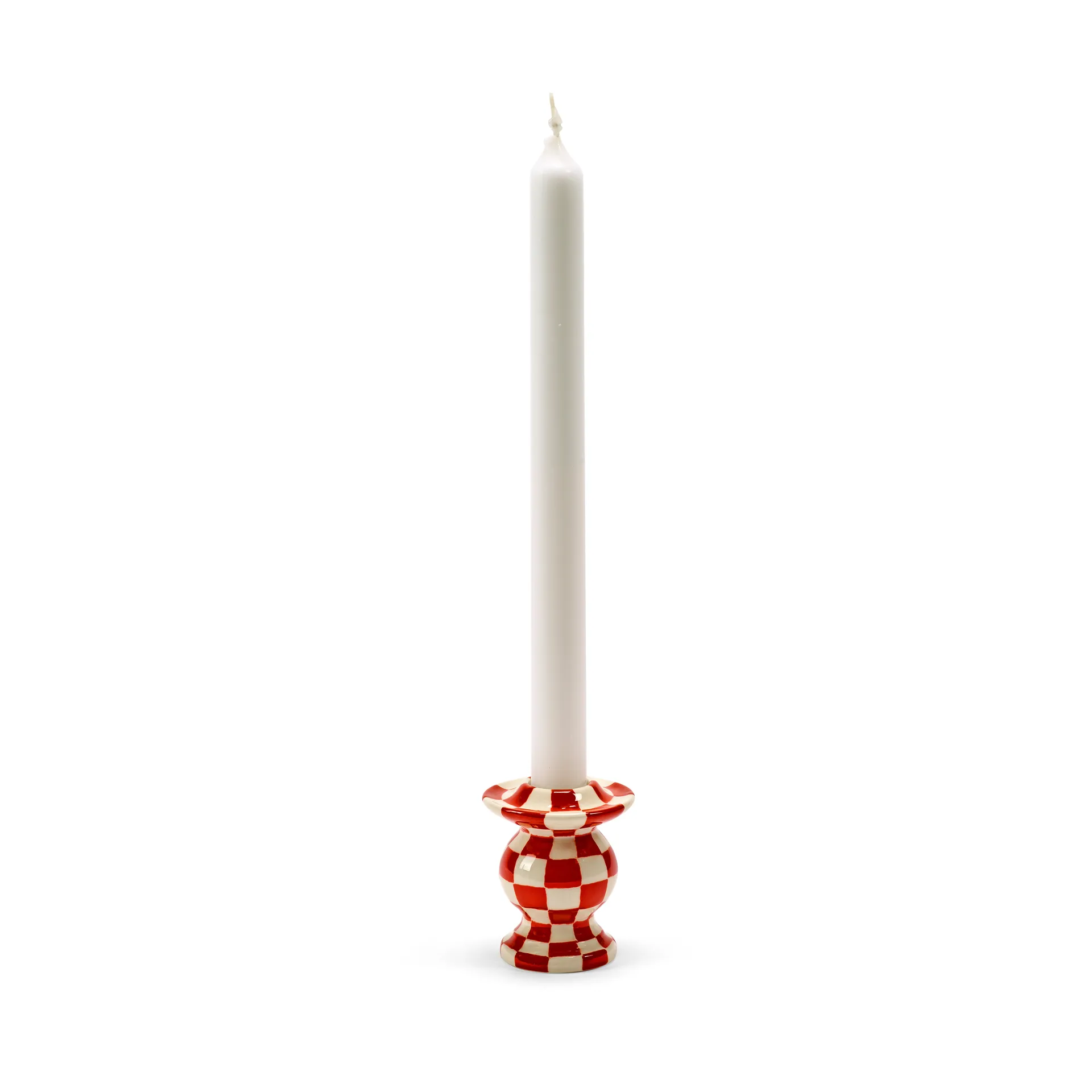 Les Objets Mouleversants N°2 candlestick, Red-white Serax