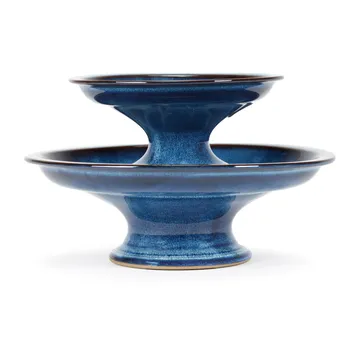 Pure cake plate glazed S 16.5 cm - Dark blue - Serax