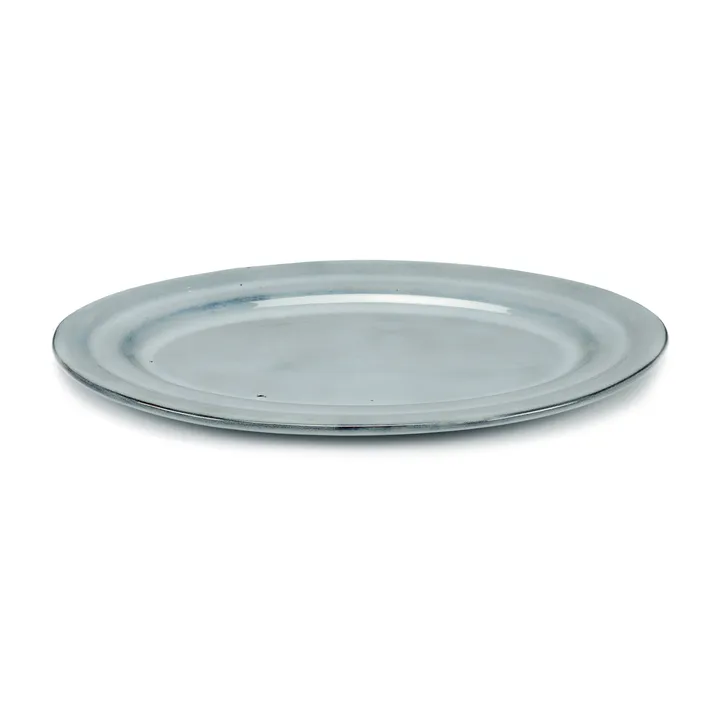 Pure serving bowl oval glazed - Blue - Serax