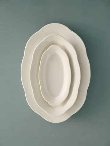 Silhouette oval deep plate M 15x24.5 cm 2-pack - White - Serax