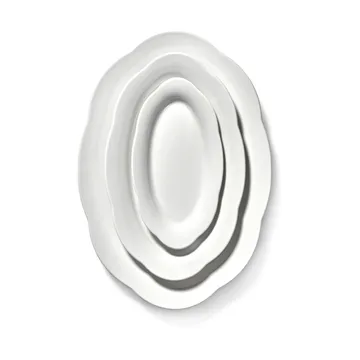 Silhouette oval deep plate S 10x18.5 cm 2-pack - White - Serax
