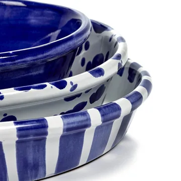 Table Nomade salad bowl M - white-blue - Serax