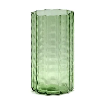 Waves 01 vase 21 cm - Green-clear - Serax