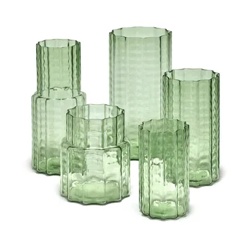 Waves 03 vase 35 cm - Green-clear - Serax