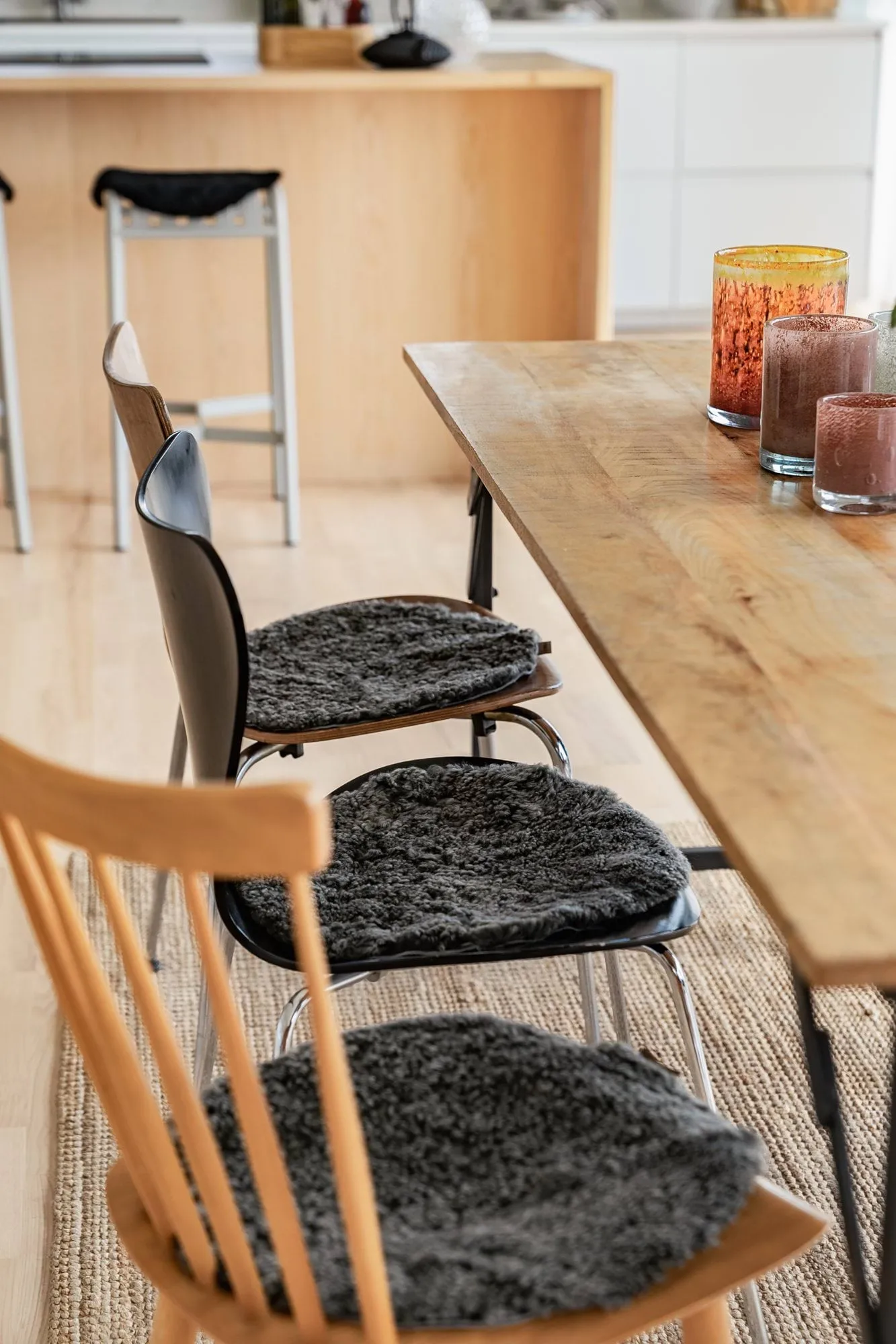 Ida chair cushion, Black graphite (grey) Shepherd of Sweden