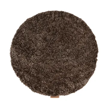 Jill padded chair cushion - Cappuccino (brown), Ø36 cm - Shepherd of Sweden
