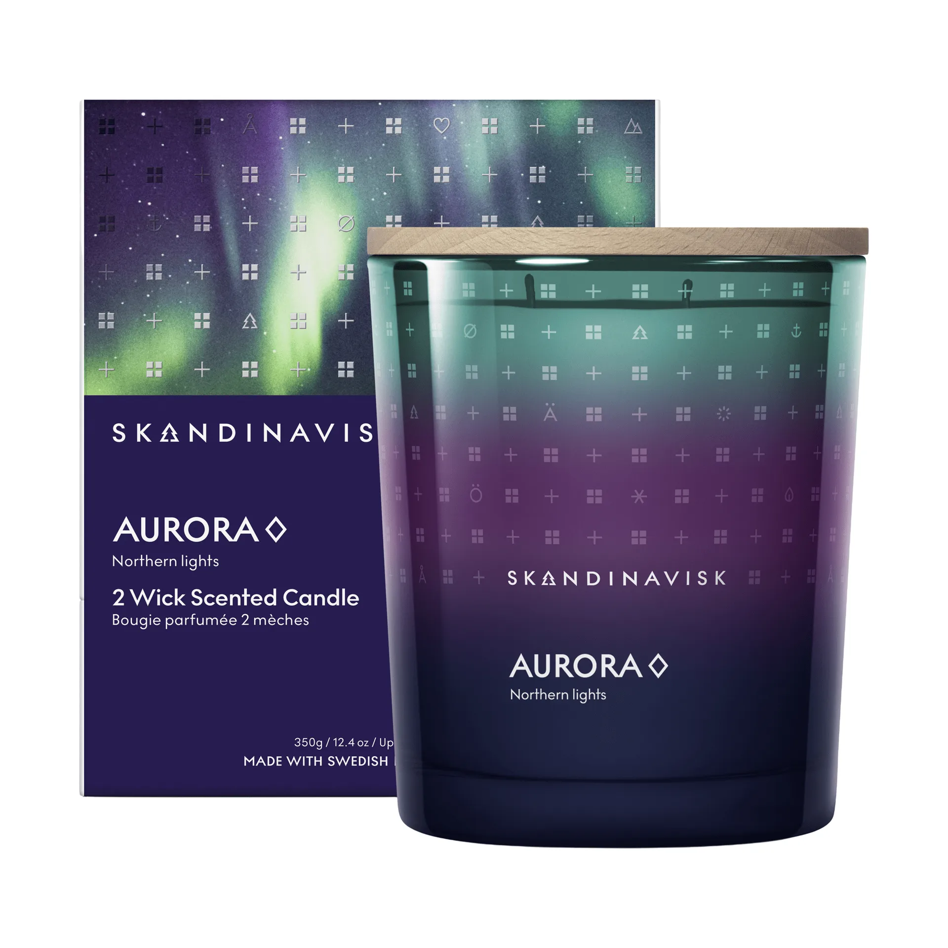 Aurora scented candle, 350 g, 2 wicks Skandinavisk