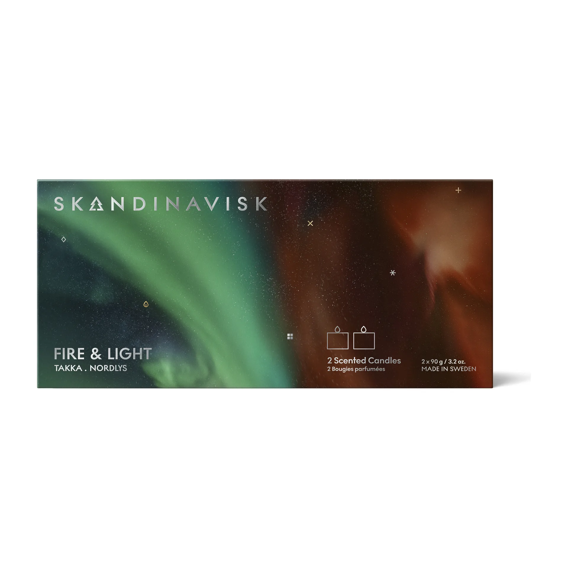 Fire & Light Mini candle gift set 2 pieces, 2x90g Skandinavisk